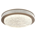 Iris Ceiling Flush / Wall Sconce - Novel Brass / Light Oak Wood