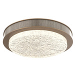 Iris Ceiling Flush / Wall Sconce - Novel Brass / Ash Wood