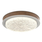 Iris Ceiling Flush / Wall Sconce - Salt White / Nutmeg Leather