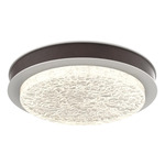 Iris Ceiling Flush / Wall Sconce - Salt White / Cocoa Leather
