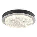 Iris Ceiling Flush / Wall Sconce - Salt White / Licorice Leather