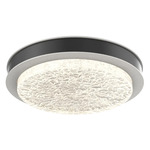 Iris Ceiling Flush / Wall Sconce - Salt White / Matte Black