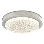 Iris Ceiling Flush / Wall Sconce - Salt White / Light Oak Wood