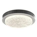 Iris Ceiling Flush / Wall Sconce - Salt White / Dark Oak Wood
