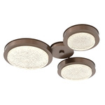 Iris Hub & Spoke Ceiling Light - Burnished Bronze / Matching Panel