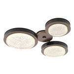 Iris Hub & Spoke Ceiling Light - Burnished Bronze / Licorice Leather