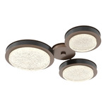 Iris Hub & Spoke Ceiling Light - Burnished Bronze / Matte Black
