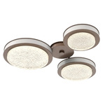 Iris Hub & Spoke Ceiling Light - Burnished Bronze / Salt White