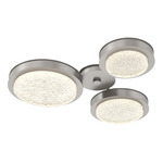 Iris Hub & Spoke Ceiling Light - Beige Silver / Matching Panel