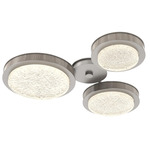 Iris Hub & Spoke Ceiling Light - Beige Silver / Ash Wood