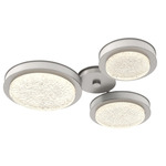 Iris Hub & Spoke Ceiling Light - Beige Silver / Salt White