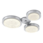 Iris Hub & Spoke Ceiling Light - Classic Silver / Matching Panel