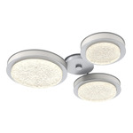 Iris Hub & Spoke Ceiling Light - Classic Silver / Salt White