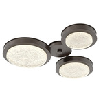 Iris Hub & Spoke Ceiling Light - Flat Bronze / Matching Panel