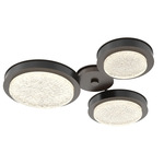 Iris Hub & Spoke Ceiling Light - Flat Bronze / Matte Black