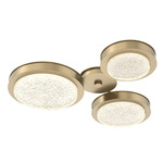 Iris Hub & Spoke Ceiling Light - Gilded Brass / Matching Panel