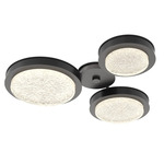 Iris Hub & Spoke Ceiling Light - Graphite / Licorice Leather