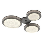 Iris Hub & Spoke Ceiling Light - Graphite / Ash Wood