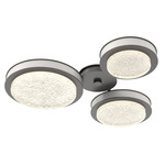 Iris Hub & Spoke Ceiling Light - Graphite / Salt White