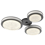 Iris Hub & Spoke Ceiling Light - Matte Black / Salt White