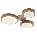 Iris Hub & Spoke Ceiling Light - Novel Brass / Nutmeg Leather