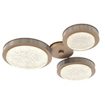 Iris Hub & Spoke Ceiling Light - Novel Brass / Ash Wood