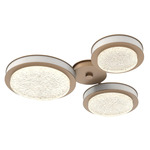 Iris Hub & Spoke Ceiling Light - Novel Brass / Salt White