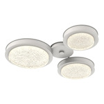 Iris Hub & Spoke Ceiling Light - Salt White / Matching Panel