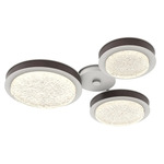 Iris Hub & Spoke Ceiling Light - Salt White / Cocoa Leather