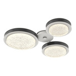 Iris Hub & Spoke Ceiling Light - Salt White / Matte Black