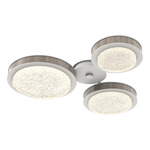 Iris Hub & Spoke Ceiling Light - Salt White / Ash Wood