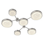 Iris Hub & Spoke Ceiling Light - Beige Silver / Matching Panel