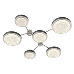 Iris Hub & Spoke Ceiling Light - Beige Silver / Matte Black