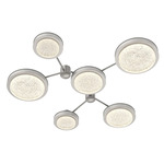 Iris Hub & Spoke Ceiling Light - Beige Silver / Salt White