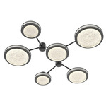 Iris Hub & Spoke Ceiling Light - Matte Black / Salt White