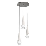 Hailstone Round Multi Light Chandelier - Graphite / Chalk