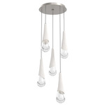 Hailstone Round Multi Light Chandelier - Beige Silver / Chalk