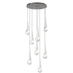 Hailstone Round Multi Light Chandelier - Graphite / Chalk