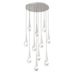 Hailstone Round Multi Light Chandelier - Beige Silver / Chalk