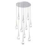 Hailstone Round Multi Light Chandelier - Classic Silver / Chalk