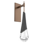 Hailstone Tempo Wall Sconce - Burnished Bronze / Charcoal