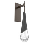 Hailstone Tempo Wall Sconce - Flat Bronze / Charcoal