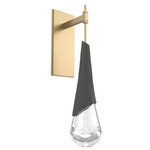 Hailstone Tempo Wall Sconce - Gilded Brass / Charcoal