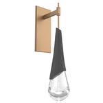 Hailstone Tempo Wall Sconce - Novel Brass / Charcoal