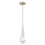 Hailstone Pendant - Gilded Brass / Chalk
