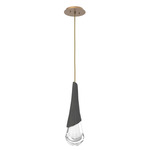 Hailstone Pendant - Novel Brass / Charcoal