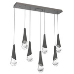 Hailstone Linear Multi Light Pendant - Graphite / Charcoal