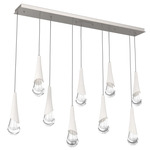 Hailstone Linear Multi Light Pendant - Beige Silver / Chalk