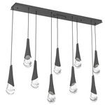 Hailstone Linear Multi Light Pendant - Matte Black / Charcoal