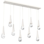 Hailstone Linear Multi Light Pendant - Salt White / Chalk